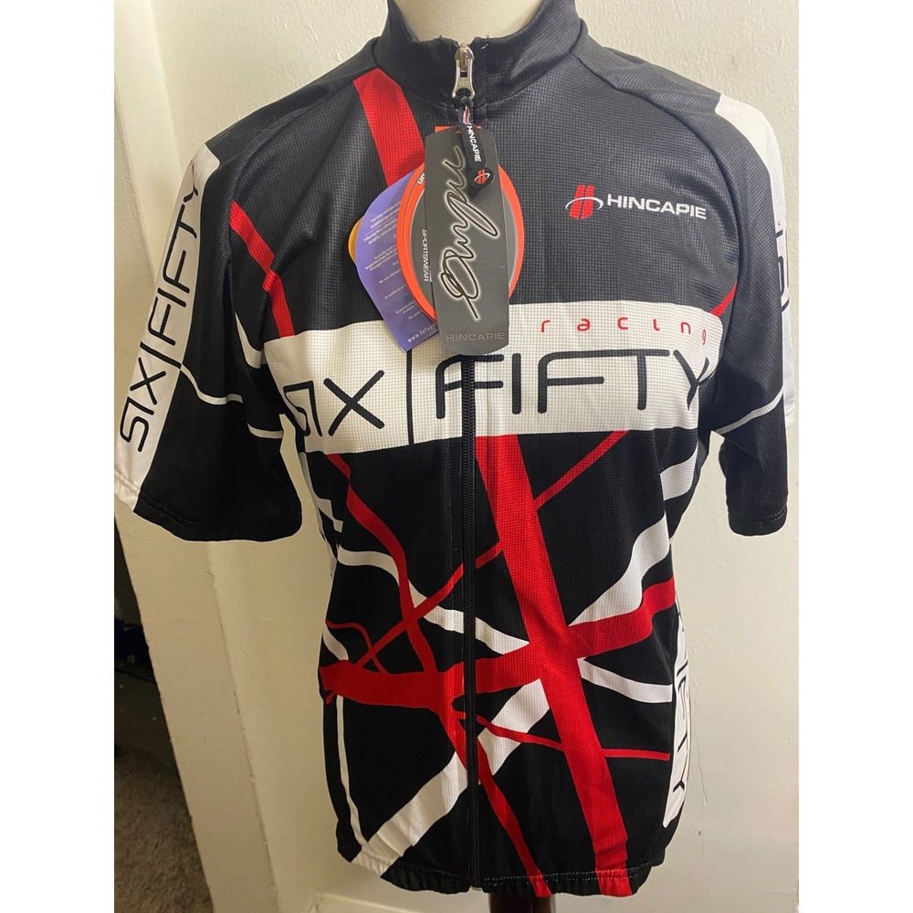 Hincapie Sportswear Six Fifty Racing Cycling Jersey Black Red White XL NWT